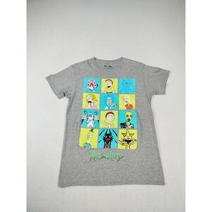 Rick And Morty T Shirt Men Small Gray Graphic Print Cartoon Network Short Sleeve